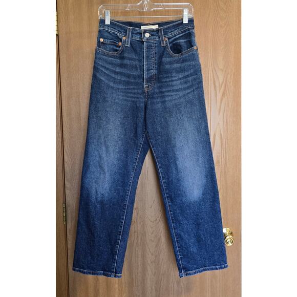 Levi's Ribcage Straight Leg Button Fly High Rise Jean 27x27 - Picture 1 of 11